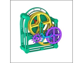 minuto motor relojes escritorio juguete engranaje 3d print model - Mito3D