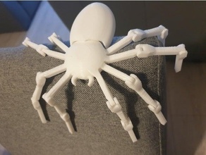 flexi araña animal flexionar flexible 3d print model - Mito3D
