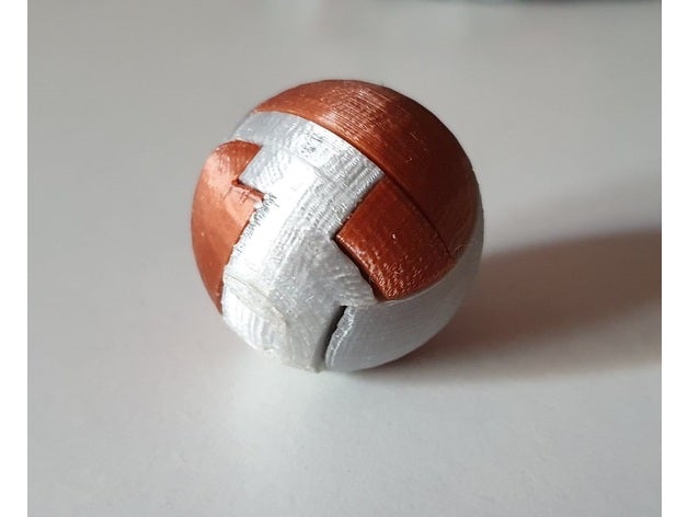 mini puzzle esfera 3d porte clés 3D print model - Mito3D