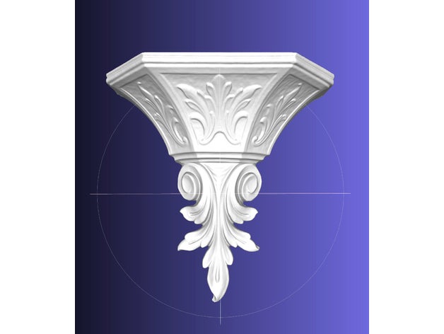 decorative wall shelf 3D print model - Mito3D