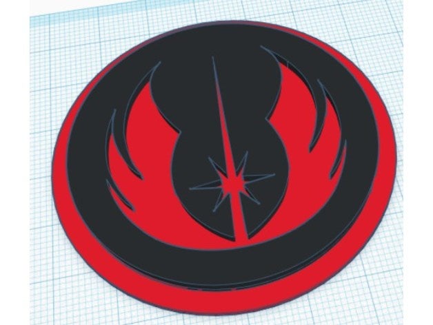 jedi modular logo insert star wars starwars 3D print model - Mito3D