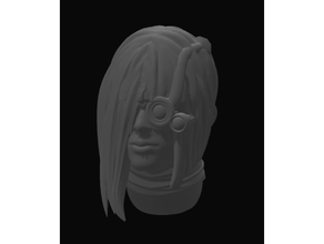 machine girl head long hair 28mm 40k admech bionic tabletop warhammer 3d print model - Mito3D