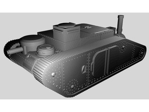 armored infantry steamer aqmf steampunk tank tanks 3d print model - Mito3D