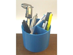 básico lápis copo escrivaninha organizador suporte caneta 3d print model - Mito3D
