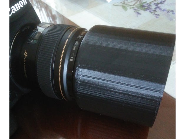 canon ef85mm 18 hood 85mm lens 3D print model - Mito3D