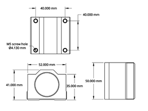 linear bearing 19-25 mm shaft 3d print model - Mito3D