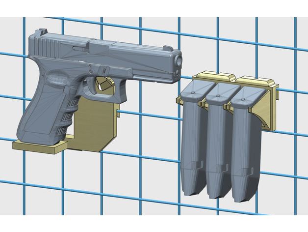 glock 17 50 malha borda ficar pé airsoft decoração glock17 interior mag revista internet 3D print model - Mito3D