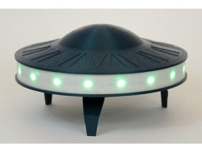volador platillo acento lámpara LED OVNI 3d print model - Mito3D