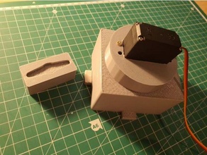 mg995 rotator casing door lock doorlock servo mount 3d print model - Mito3D