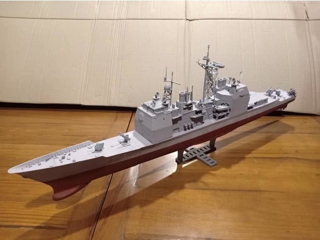 1 350 uss ticonderoga missile cruiser 1350 battleship us navy 3D print model - Mito3D