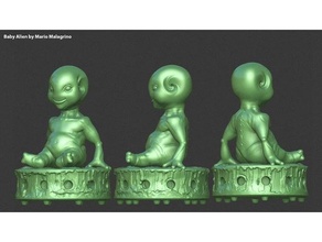 bébé extraterrestre zone 51 créature mignonne monstre 3d print model - Mito3D