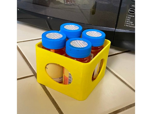 pill bottle organizers drugstore pillbox container storage box 3D print model - Mito3D