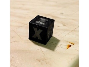 cubo dual colore test dado xyz 3d print model - Mito3D