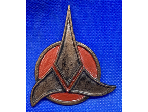 small klingon badge star trek 3d print model - Mito3D