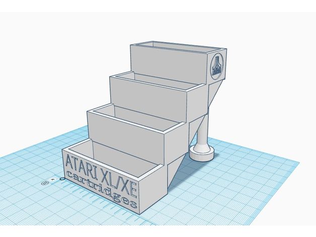 atari xl xe cartucho suporte 4 cartuchos 800xl 400 600xl 800 3D print model - Mito3D