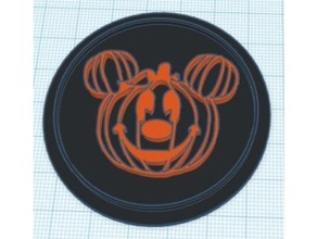 Halloween Mickey modulaire logo insérer citrouille 3d print model - Mito3D