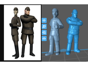 commandant aresko taskmaster grint legion scale imperial lothal officer rebels star wars starwars 3d print model - Mito3D