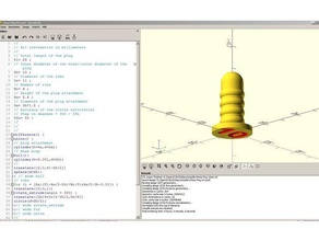 super simples mangueira plugue paramétrico openscad 3d print model - Mito3D
