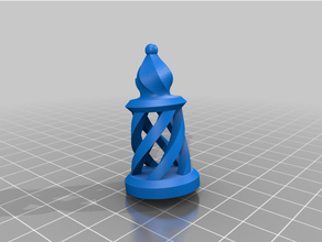 support spiral chess set 3d print model - Mito3D