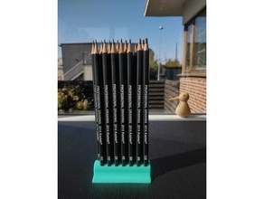 14 Bleistifte Halter Unterstützung Stift Bleistift 3d print model - Mito3D