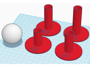 golf pratica tee impostato 3d print model - Mito3D