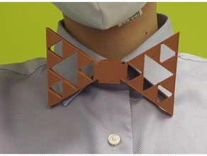 sierpinsky bow tie fixation bowtie bowties fractal sierpinski 3d print model - Mito3D
