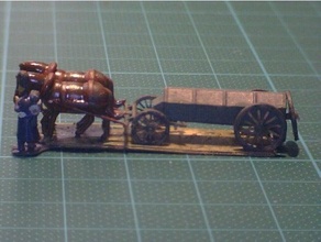 napoleonics - french ammunition-wagon 1zu160 28mm artillery historical napoleonic soldiers wargaming war gaming wheeled vehicle 3d print model - Mito3D