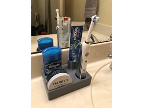 baño organizador accesorios lavabo desodorante organización cepillo dientes soporte 3d print model - Mito3D
