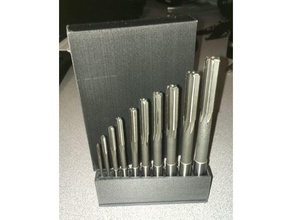 10pc metal reamer case drill bit holder machining milling 3d print model - Mito3D