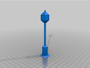Basic Miniatur Straße Lampe 120mm Weihnachten Dorf Zug einstellen 3d print model - Mito3D