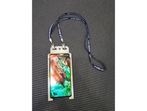print smartphone necklace case galaxy s10e samsungnote8 samsung note8 holder 3d print model - Mito3D