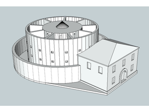 prison circulaire d'Autun autun 3d print model - Mito3D