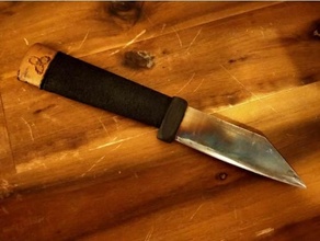 lasercut seax hunting knife 3d print model - Mito3D