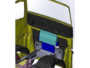 rc truck 1 14 bracket cabin fixation 3d print model - Mito3D