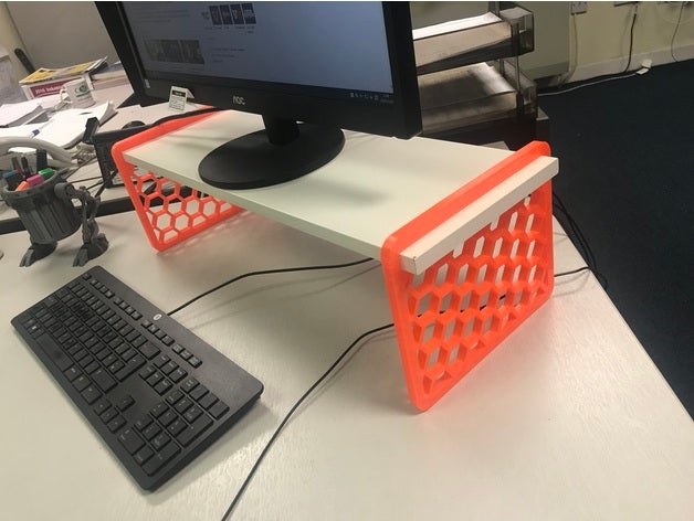 feitiçaria escrivaninha riser ikea Burhult estante 3D print model - Mito3D