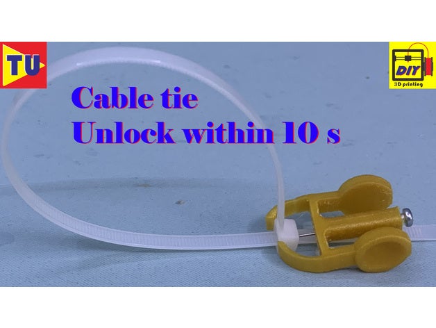 cable tie unlock cab 3D print model - Mito3D