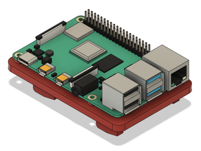 raspberry pi 4 mounting wall gizmo - elementsystem compatible element rpi rpi4 hook mount 3d print model - Mito3D