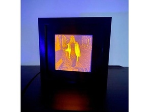 litofano foto cuadro pie colgado pared Arte estante soporte montar imagen espectador 3d print model - Mito3D