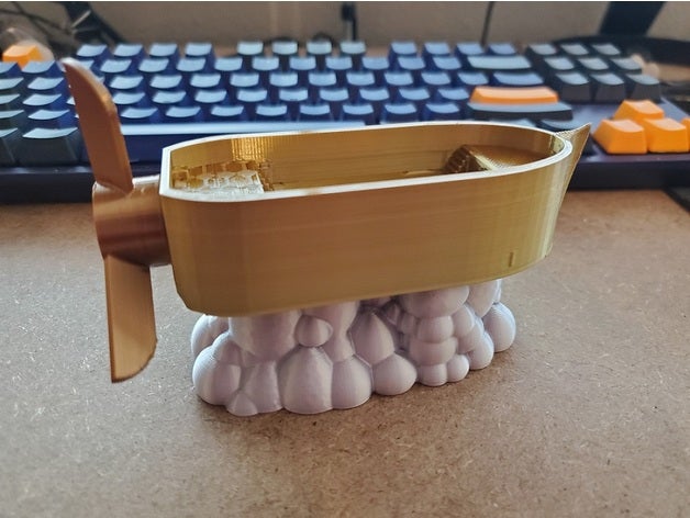 Celestia zeplin masa oyunu oyunları tekne bulut oyun gemi Steampunk 3D print model - Mito3D