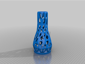 wireframe vaso LEDs furado conduziu espiral vasos 3d print model - Mito3D