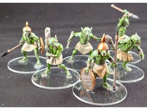 1-54 - goblins squad 1 54mm dnd miniature fantasy game goblin pathfinder rpg wargame 3d print model - Mito3D