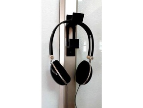 simple headphone stand - wall mountable autodesk fusion 360 educational hanger print mounted 3d print model - Mito3D