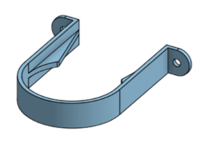drain pipe wall clip diy 3d print model - Mito3D