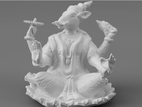 varaha cinghiale ottone indù induismo India indiano scultura vishnu 3d print model - Mito3D