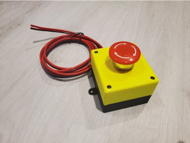 emergency button box control panel mount wall 3D print model - Mito3D