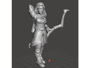 salogela femmina elfo combattente esploratore Skullshackles 3d print model - Mito3D