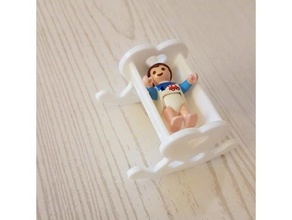 playmobil compatible baby bed remix 3d print model - Mito3D