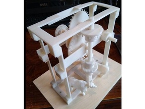 brunelleschi ox driven hisser roue dentée engrenages inventeur 3d print model - Mito3D
