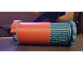 dual layer maze game 3d puzzle cylinder 3d print model - Mito3D