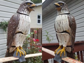 falco esca bobble movimento uccello giardino giardinaggio 3d print model - Mito3D